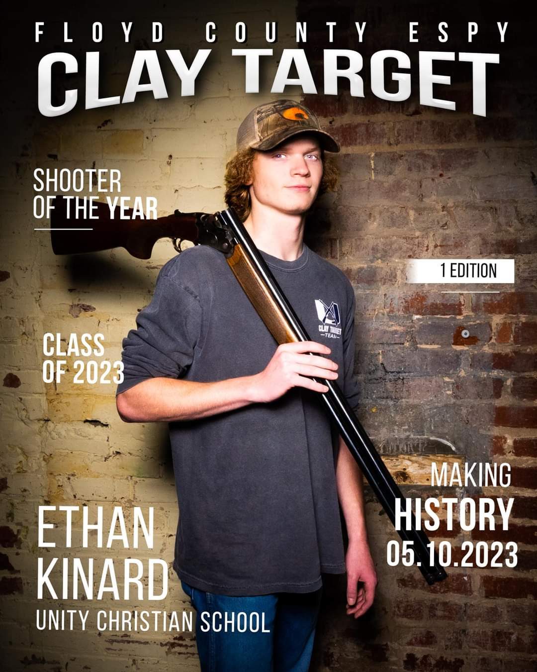 Ethan Kinard, Unity Christian School — Floyd County Clay Target Shooter of the Year, Class of 2023