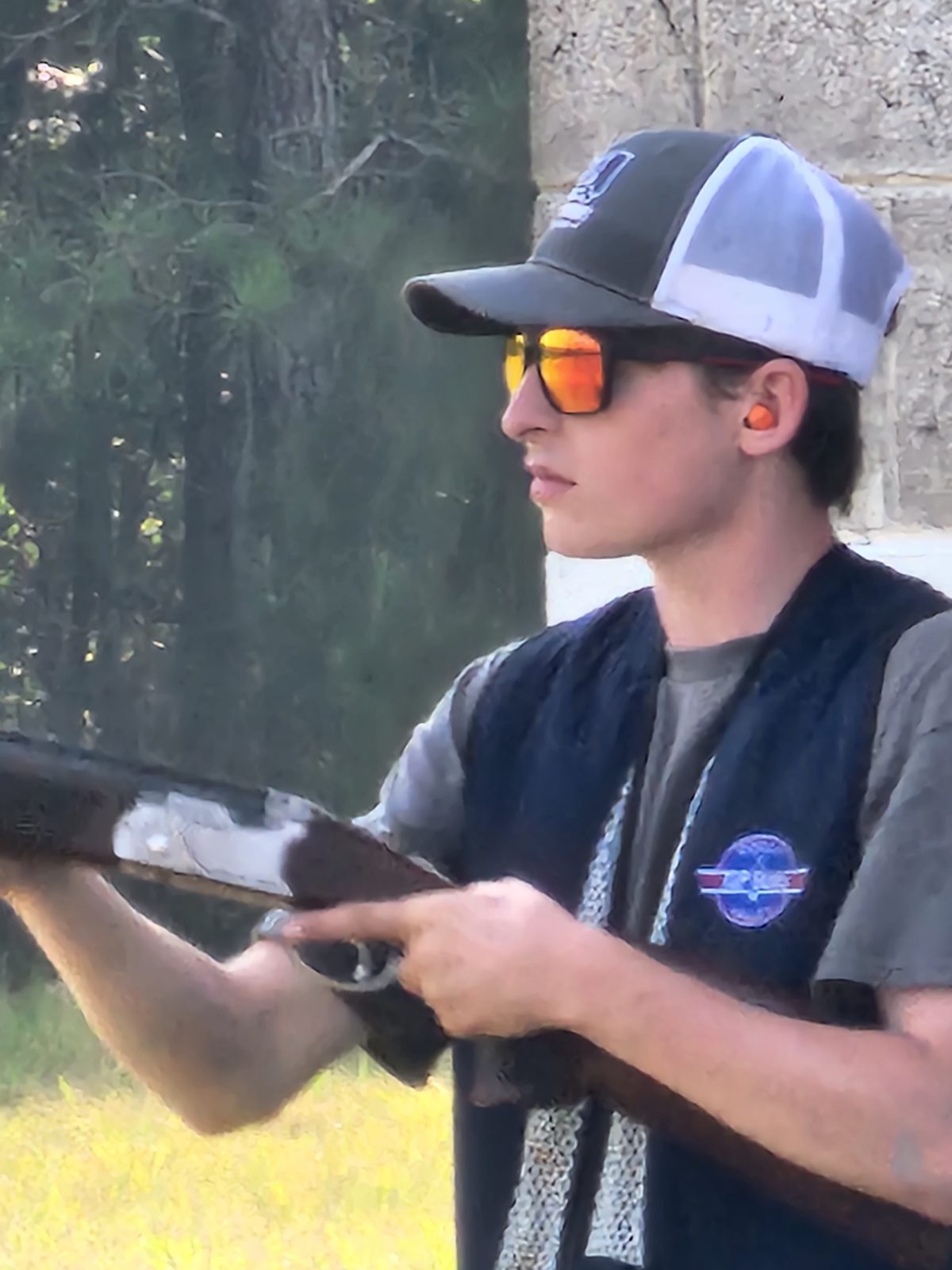 Team member at the range